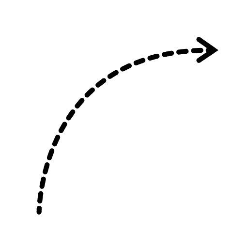 Curve arrow towards waveform